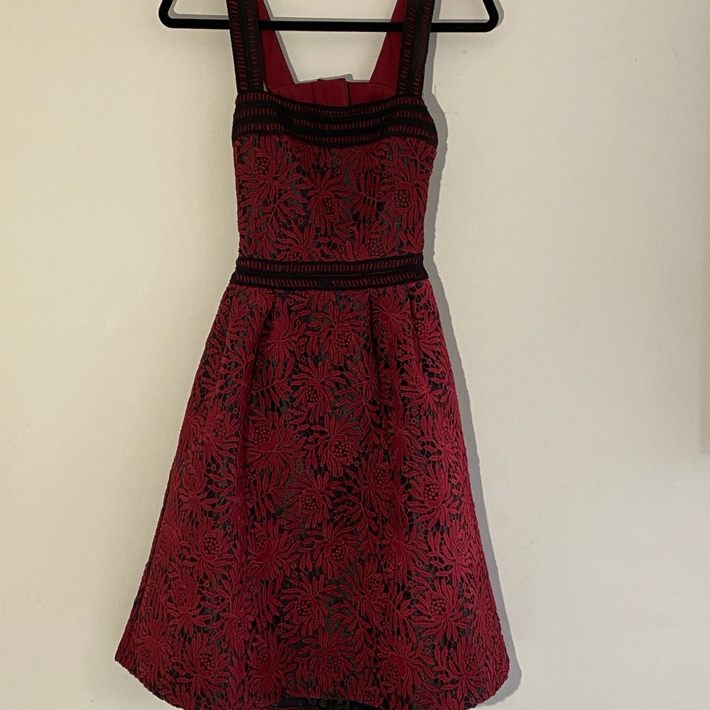 Few Moda red and black lace dress